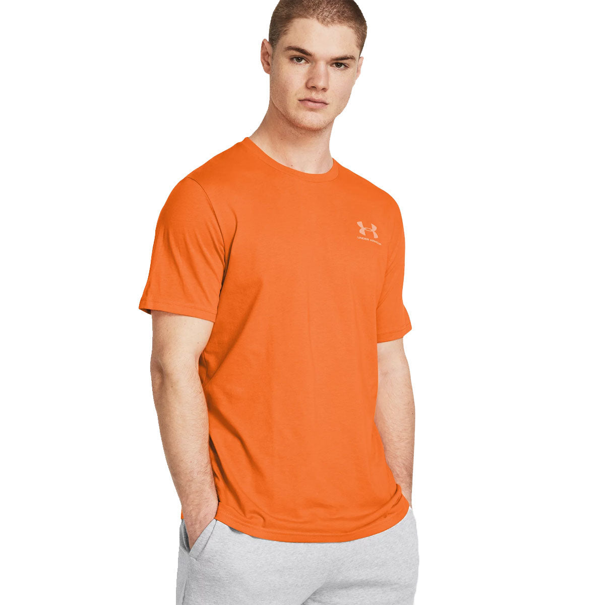 Under Armour Sportstyle Left Chest Short Sleeve Tee - Mens - Atomic/White
