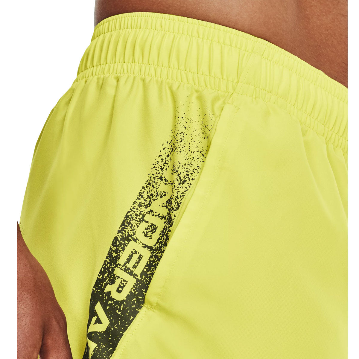 Under Armour Woven Graphic Shorts - Mens - Lime Yellow/Marine Green