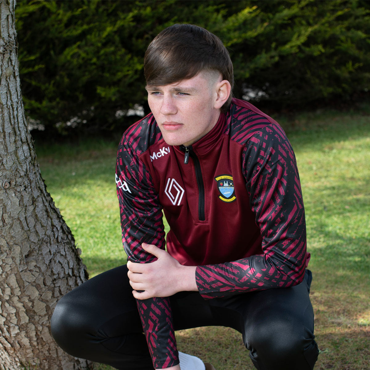 Mc Keever Westmeath GAA Official Boost 1/4 Zip - Adult - Maroon/Charcoal