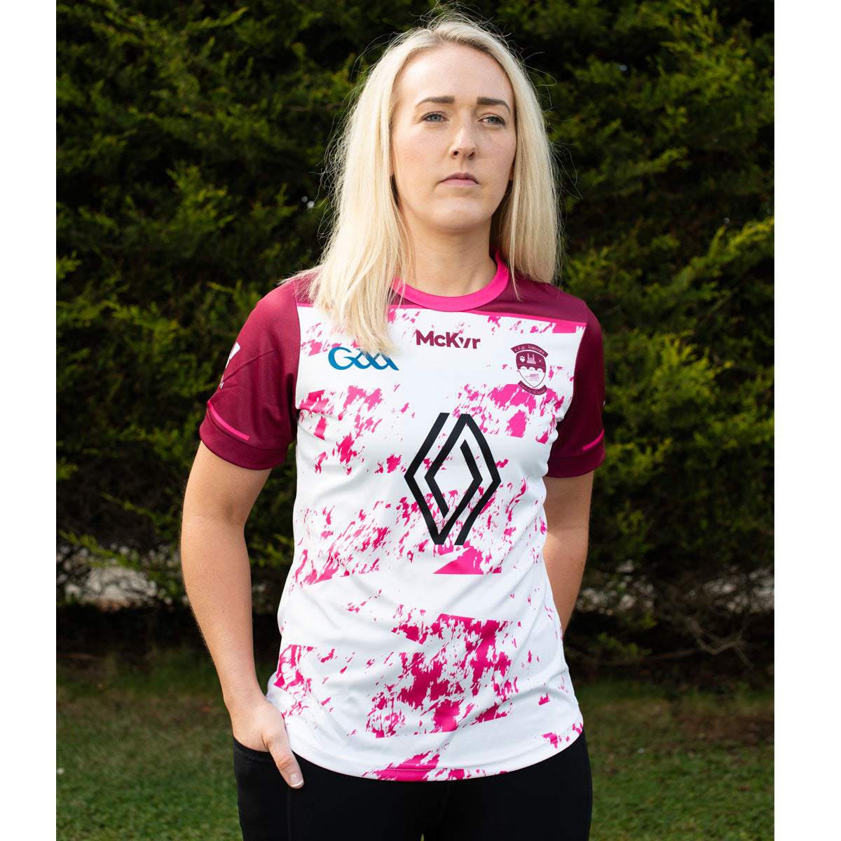 Mc Keever Westmeath GAA Training Jersey - Womens - White/Magenta/Maroon