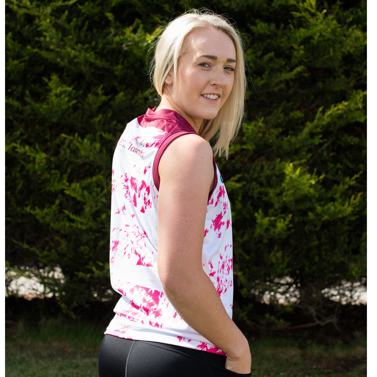 Mc Keever Westmeath GAA Training Vest - Womens - White/Magenta/Maroon