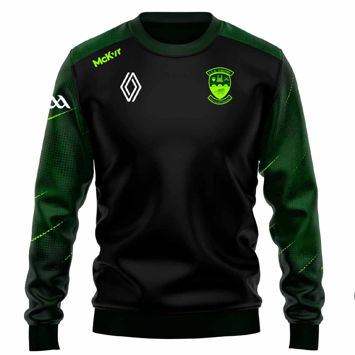 McKvr Westmeath GAA Boost Sweat Top - Adult - Black/Bottle Green/Pop Green