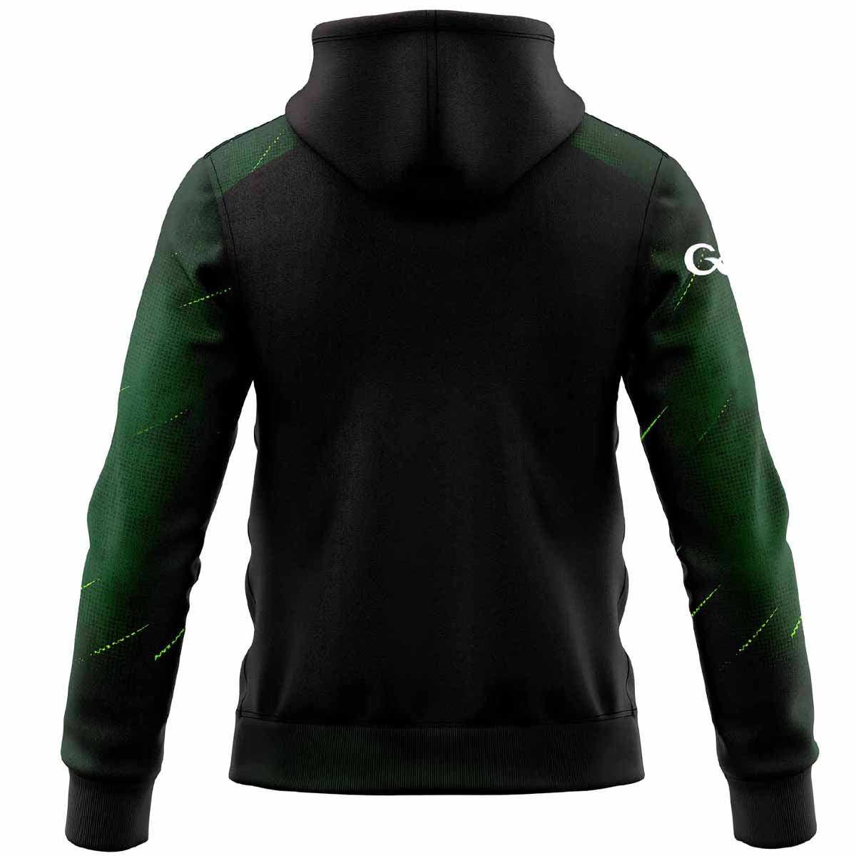 McKvr Westmeath GAA Boost Full Zip Hoodie - Adult - Black/Bottle Green/Pop Green
