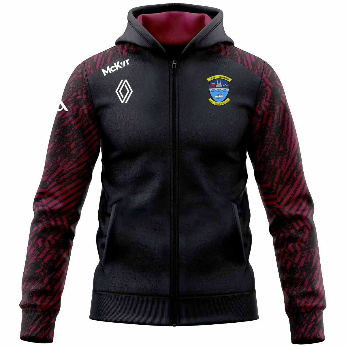 McKvr Westmeath GAA Boost Full Zip - Youth - Black/Maroon/Charcoal