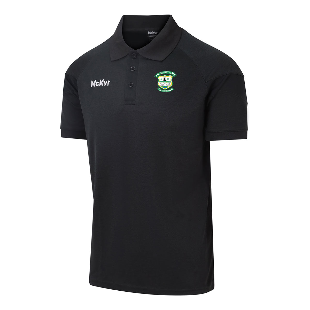Mc Keever Wolfe Tones Na Sionna, Clare Core 22 Polo Top - Adult - Black