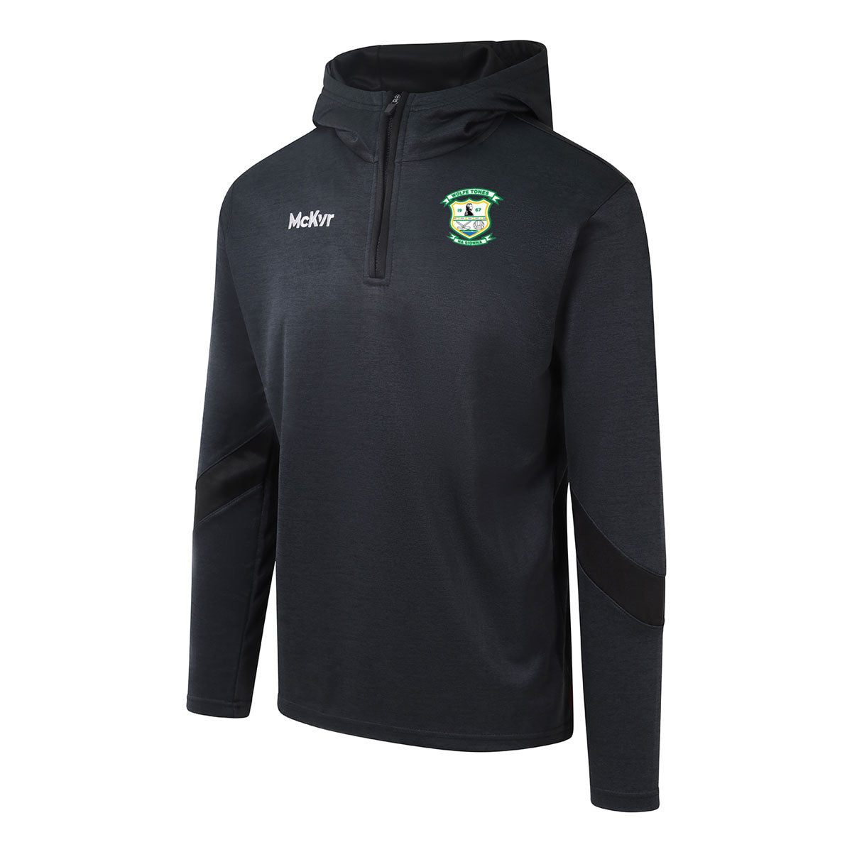Mc Keever Wolfe Tones Na Sionna, Clare Core 22 1/4 Zip Hoodie - Youth - Black