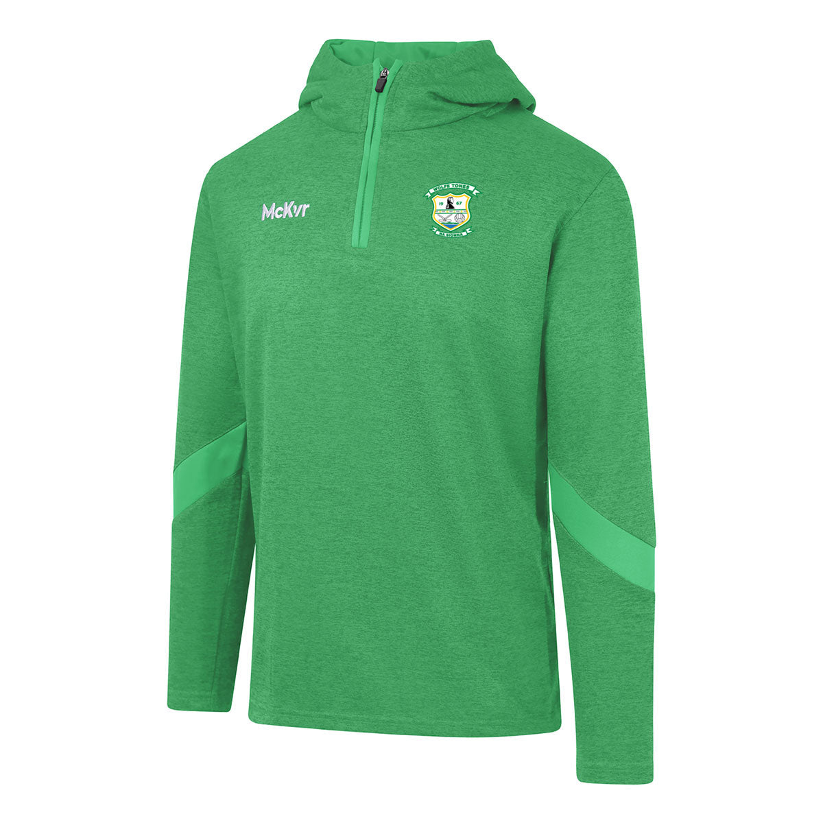 Mc Keever Wolfe Tones Na Sionna, Clare Core 22 1/4 Zip Hoodie - Adult - Green