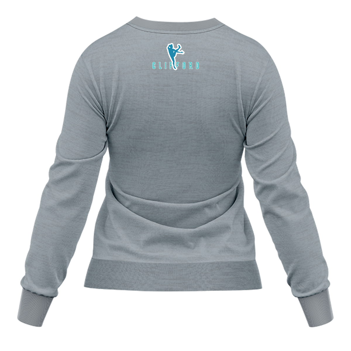 McKvr Clifford Sweat Top - Womens - Grey/Turq