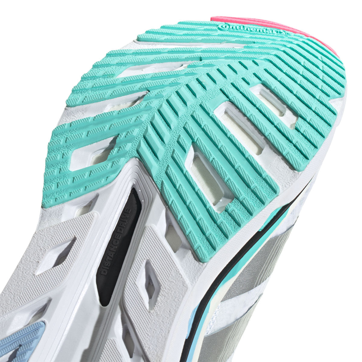 adidas Adistar Byd Running Shoes - Womens - White/Silver Metallic/Flash Aqua