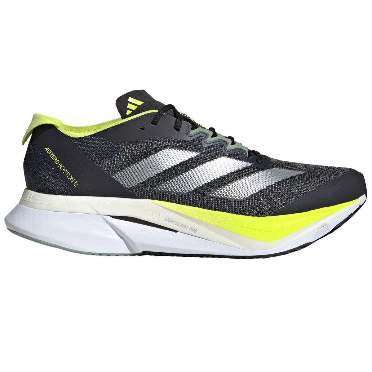 adidas Adizero Boston 12 Running Shoes - Mens - Ink/Silver/Lime