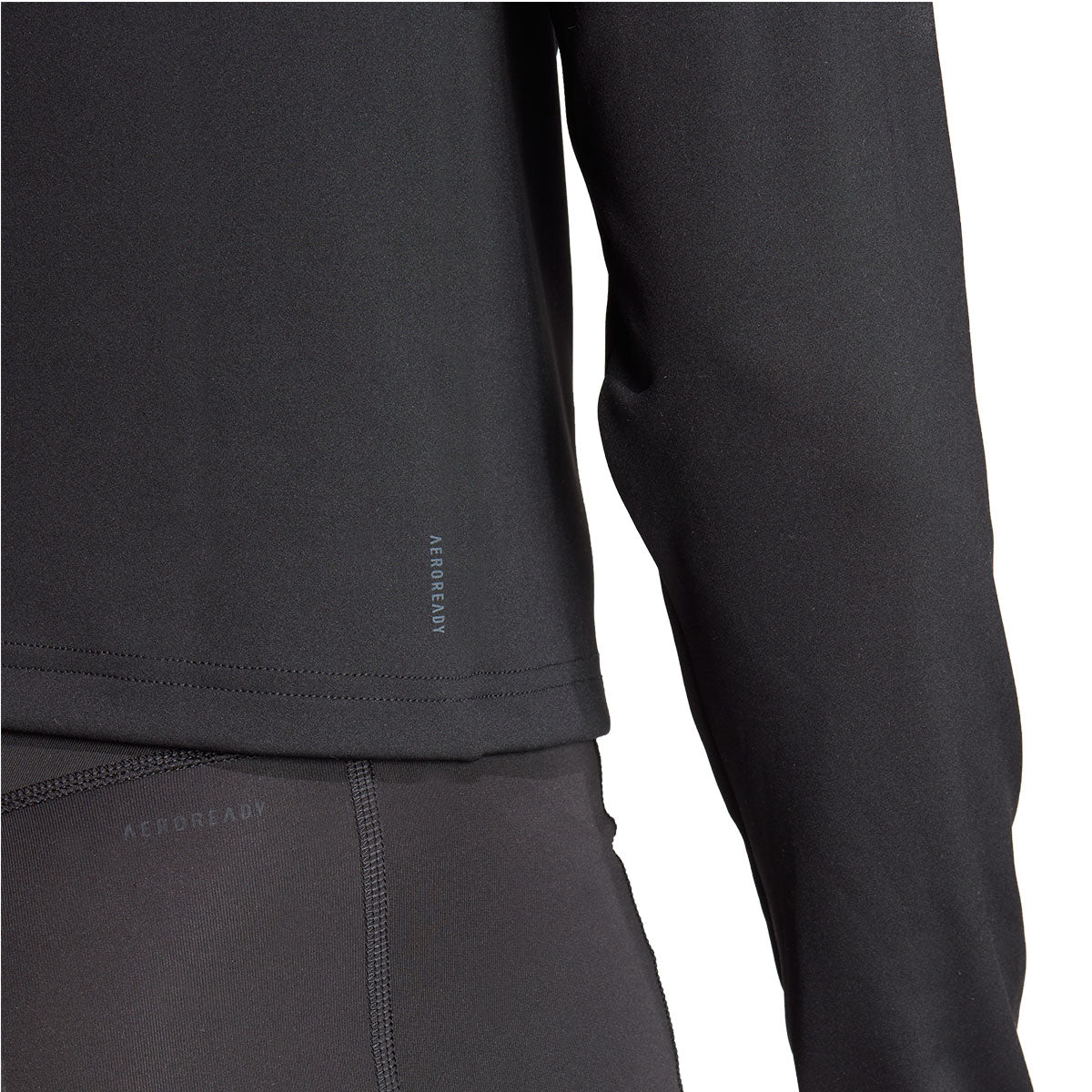 adidas Training Essentials 1/4 Zip Top - Womens - Black/White