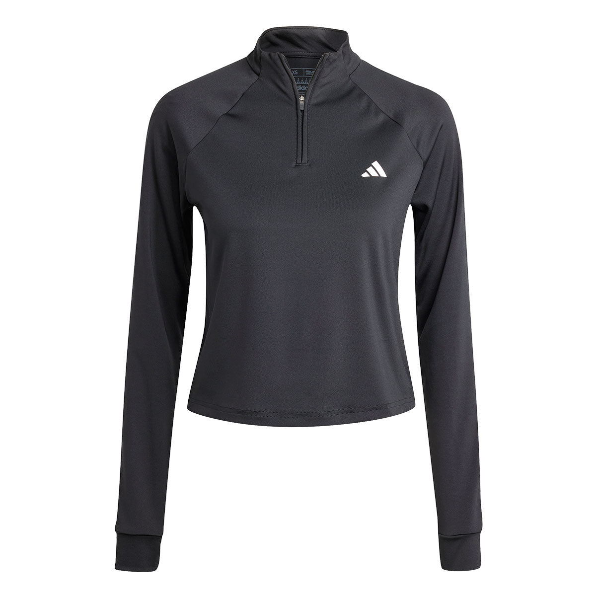adidas Training Essentials 1/4 Zip Top - Womens - Black/White