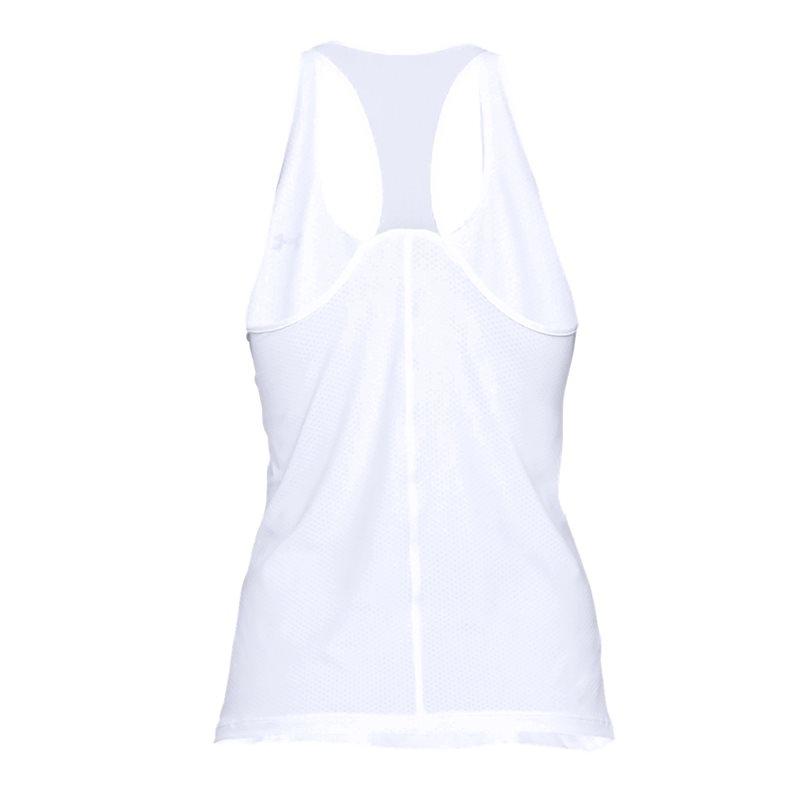 Under Armour Heatgear Armour Racer Tank Top - Womens - White/Metallic Silver