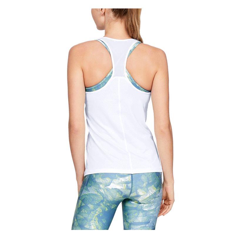 Under Armour Heatgear Armour Racer Tank Top - Womens - White/Metallic Silver