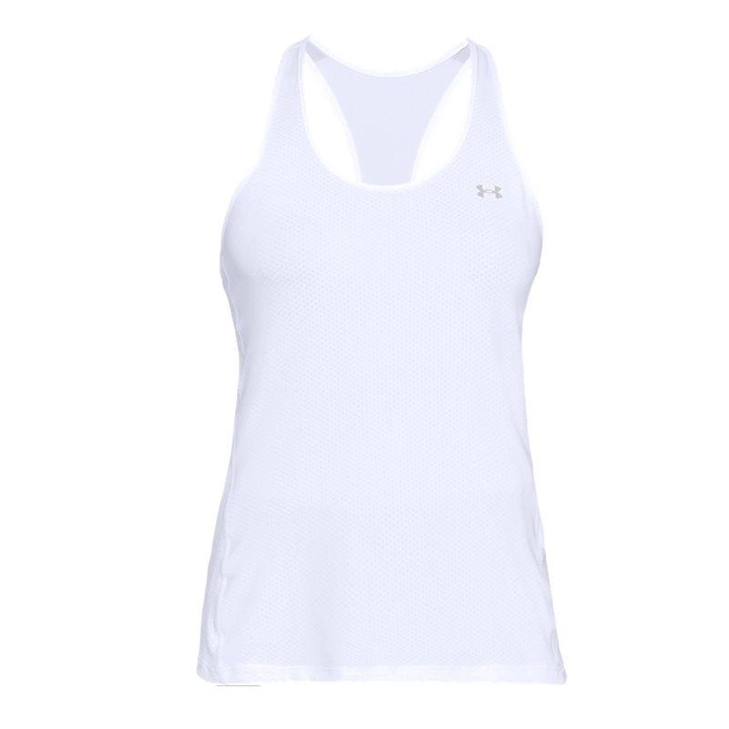 Under Armour Heatgear Armour Racer Tank Top - Womens - White/Metallic Silver