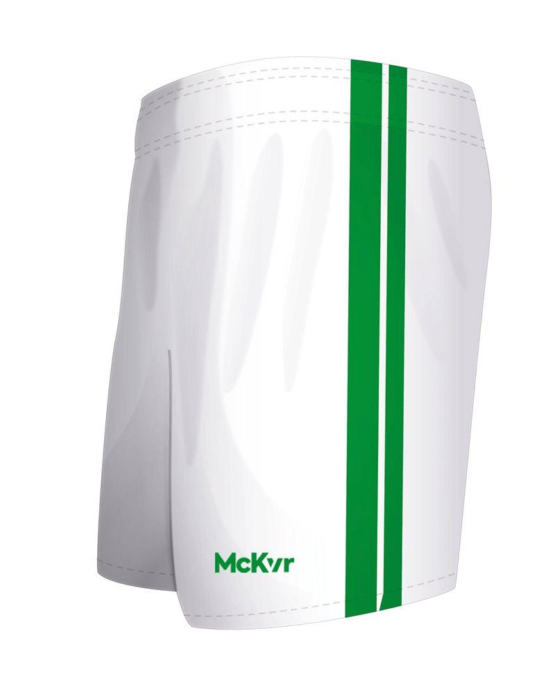 Mc Keever Sarsfields GAA Match Shorts - Adult - White/Green