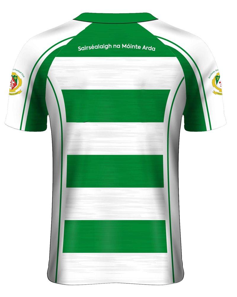 Mc Keever Sarsfields GAA Match Jersey - Adult - White/Green - Player Fit