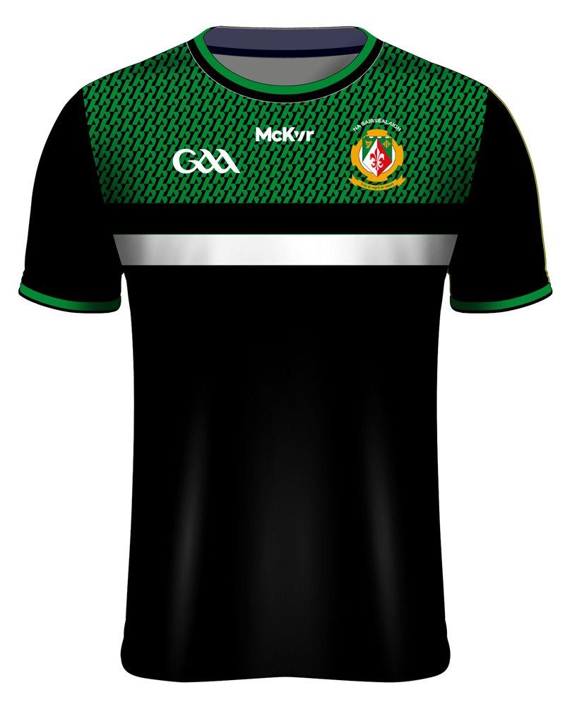 Mc Keever Sarsfields GAA Training Jersey - Youth - Black/Green
