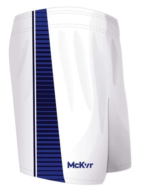 Mc Keever Clan na Gael CLG Match Shorts - Youth - White/Navy/Blue