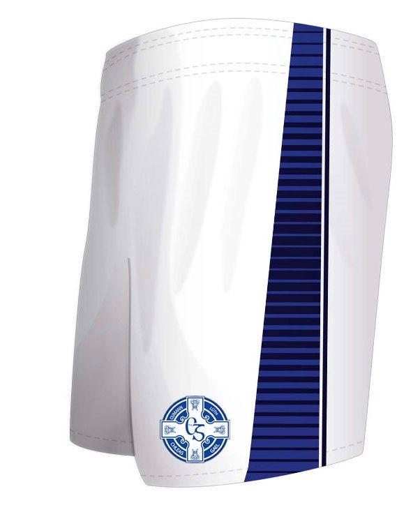 Mc Keever Clan na Gael CLG Match Shorts - Youth - White/Navy/Blue