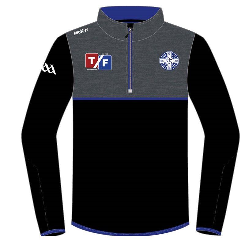 Mc Keever Clan na Gael CLG 1/4 Zip Jacket - Youth - Black/Grey/Blue