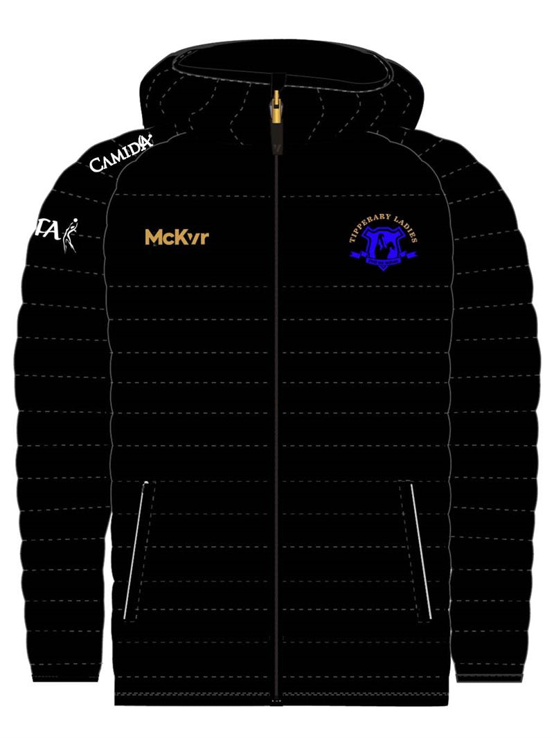 Mc Keever Tipperary Ladies LGFA Official Padded Jacket - Womens - Black/Bolt Blue
