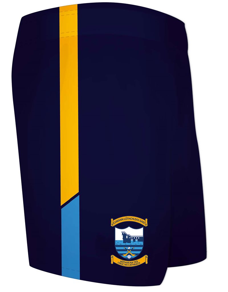 Mc Keever Salthill Knocknacarra GAA Shorts - Adult - Navy/Amber/Marine Blue