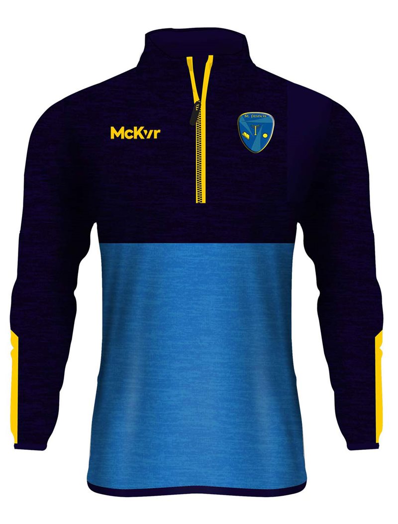 Mc Keever St Francis PE 1/4 Zip Top - Youth - Sky/Navy