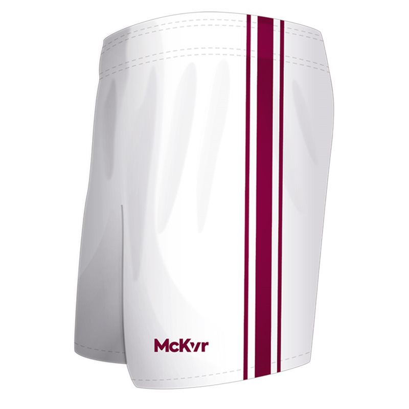 Mc Keever Core 22 GAA Shorts - Adult - White/Maroon