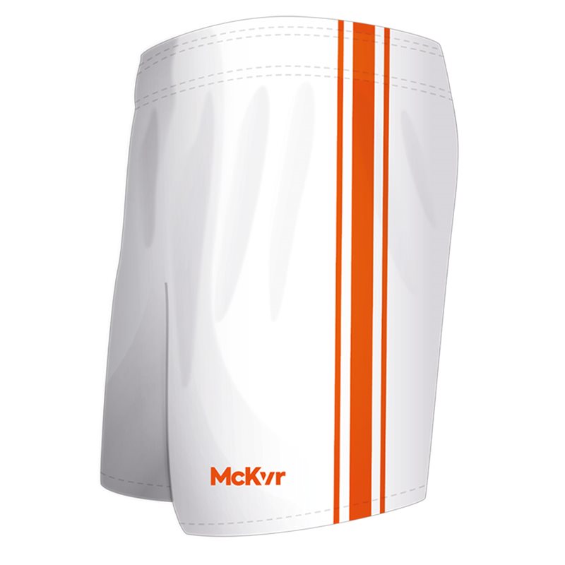 Mc Keever Core 22 GAA Shorts - Adult - White/Orange