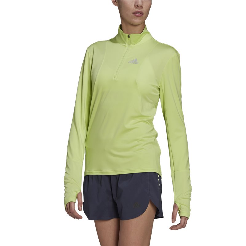 adidas Own The Run 1/2 Zip Top - Womens - Pulse Lime