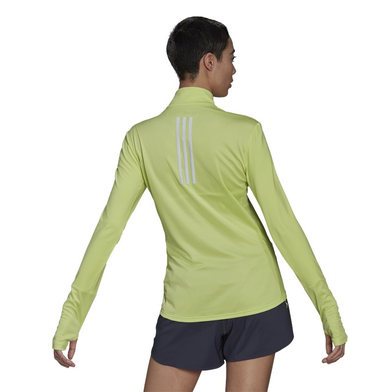 adidas Own The Run 1/2 Zip Top - Womens - Pulse Lime