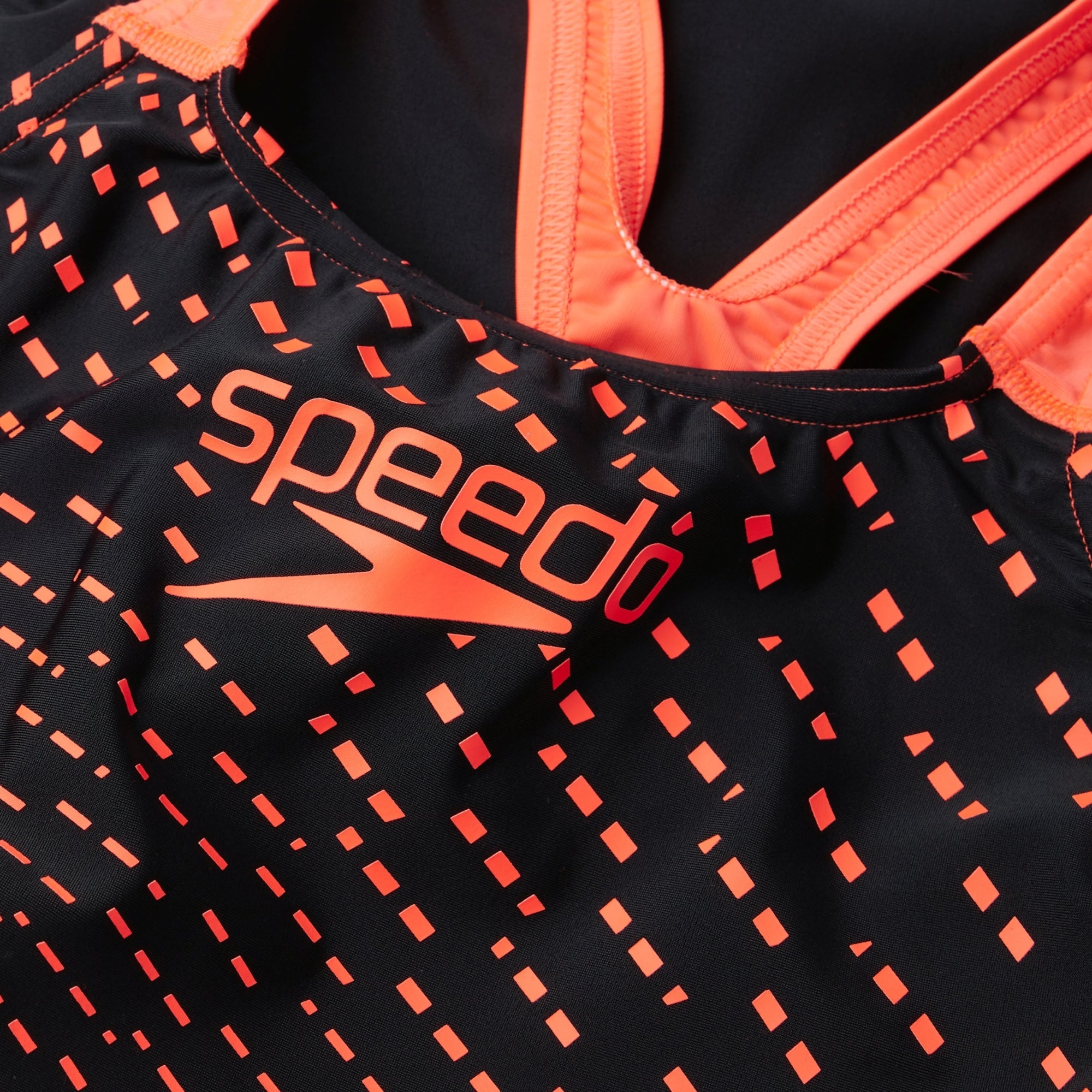 Speedo Medley Logo Medalist 1PC Swimsuit - Womens - Black/Siren Red