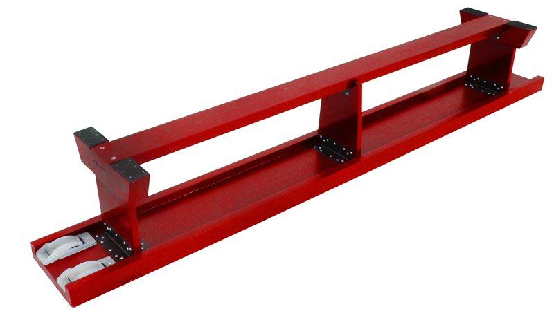 Sure Shot Lite Wood Coloured Bench 2m long (6ft 7in) - Red