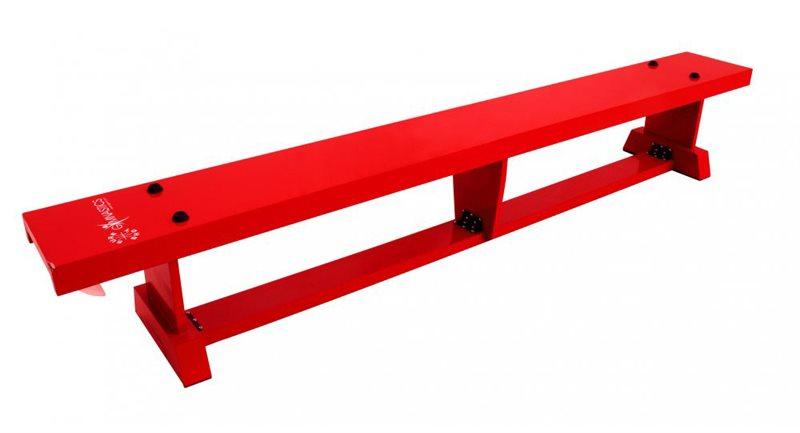 Sure Shot Lite Wood Coloured Bench 2m long (6ft 7in) - Red