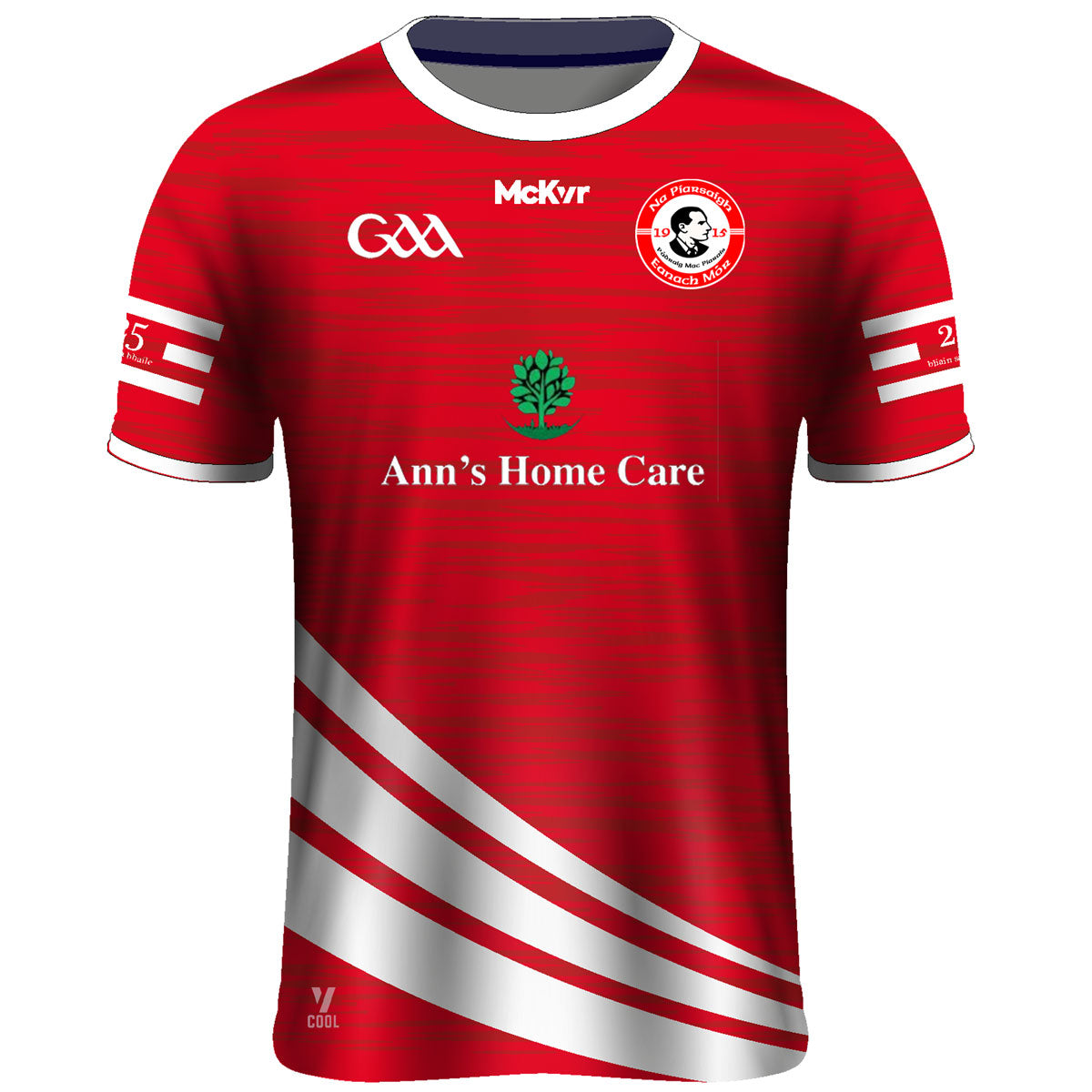 Mc Keever Na Piarsaigh Eanach Mor CLG Official Match Jersey - Youth - Red/White