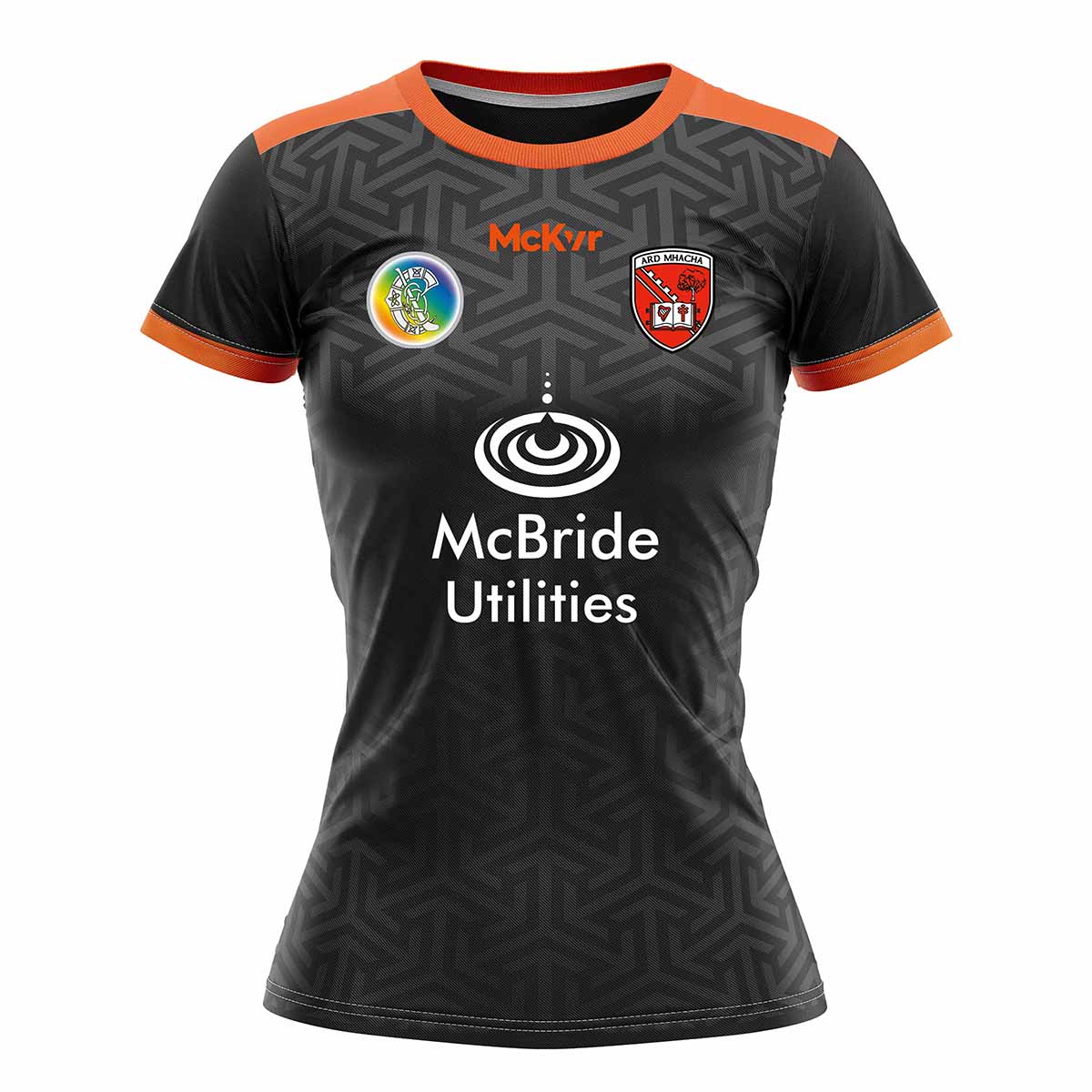 Mc Keever Armagh Camogie Official Training Jersey - Womens - Black/Orange