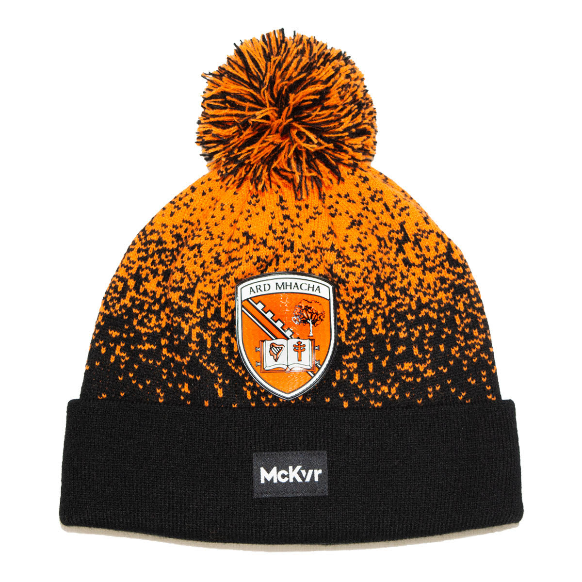 Mc Keever Armagh GAA Official Core 22 Bobble Hat - Adult - Black/Orange