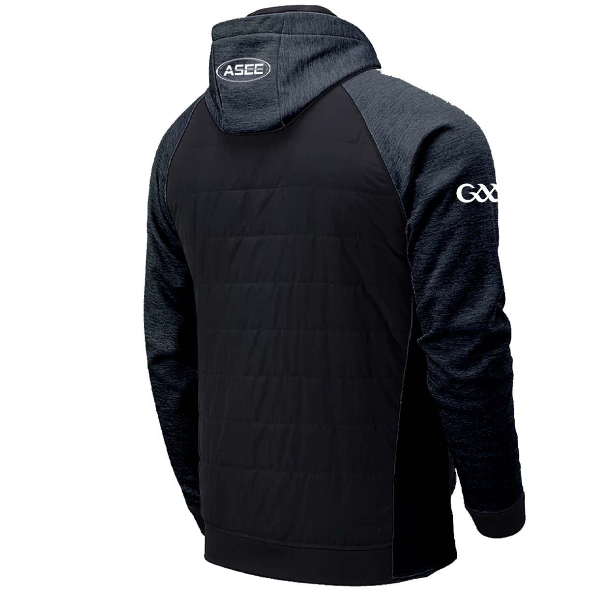 Mc Keever Armagh GAA Official Vital Interlock Hooded Jacket - Youth - Black/Charcoal