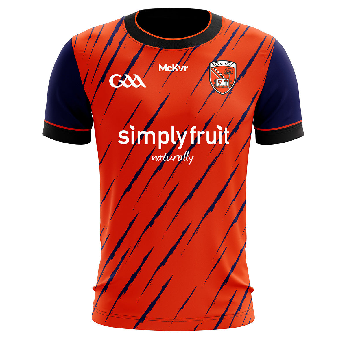 Mc Keever Armagh GAA Official Pulse Training Jersey - Adult - Orange/Navy/Black - Player Fit