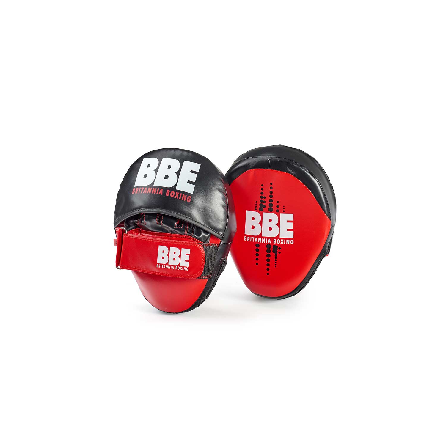 BBE Club FX Curved Hook and Jab Pads - Adult - Black/Red