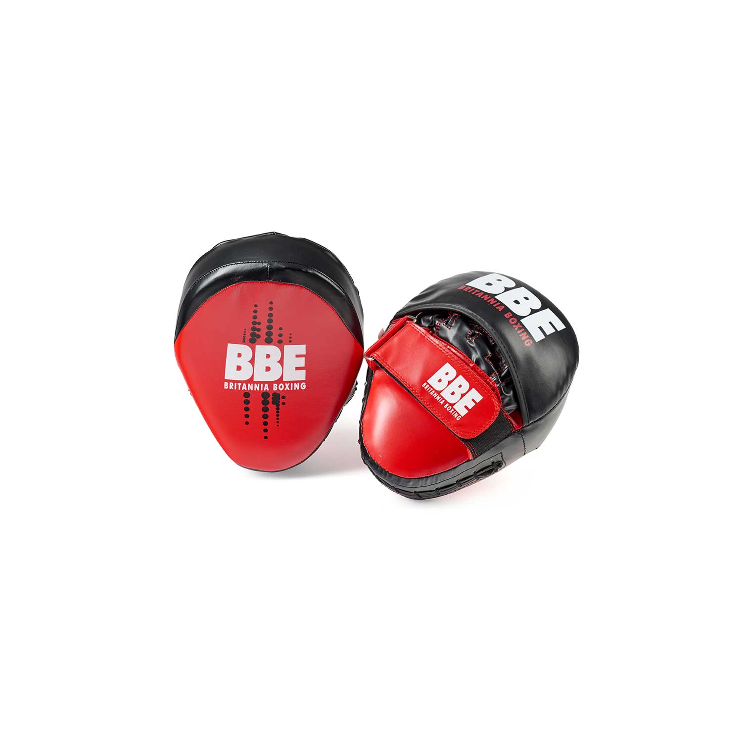 BBE Club FX Curved Hook and Jab Pads - Adult - Black/Red