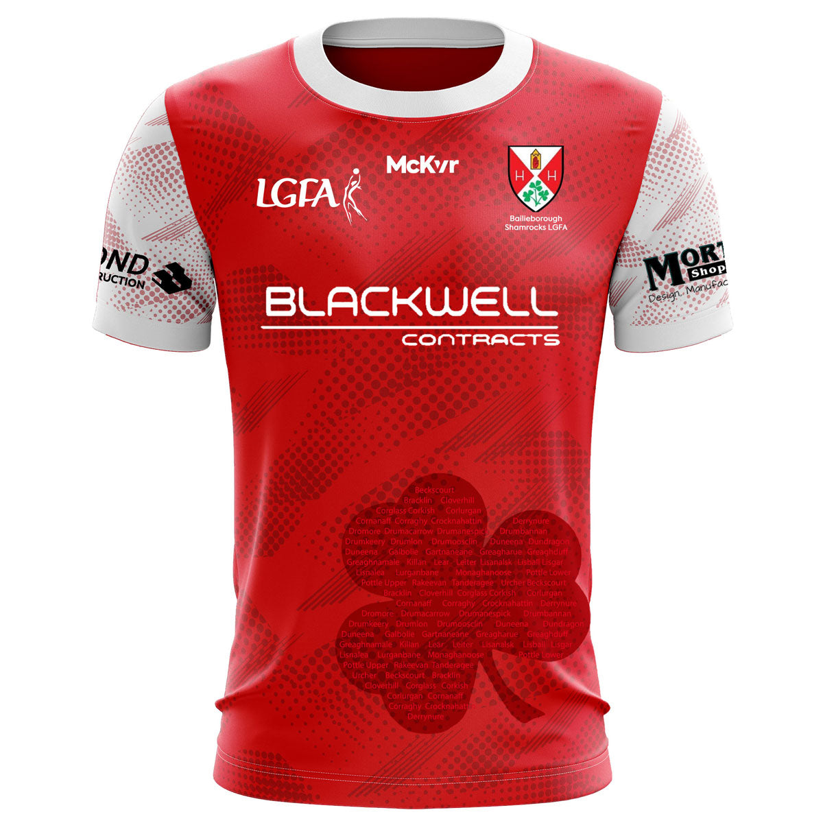 Mc Keever Bailieborough Shamrocks GAA Ladies Playing Jersey - Youth - Red