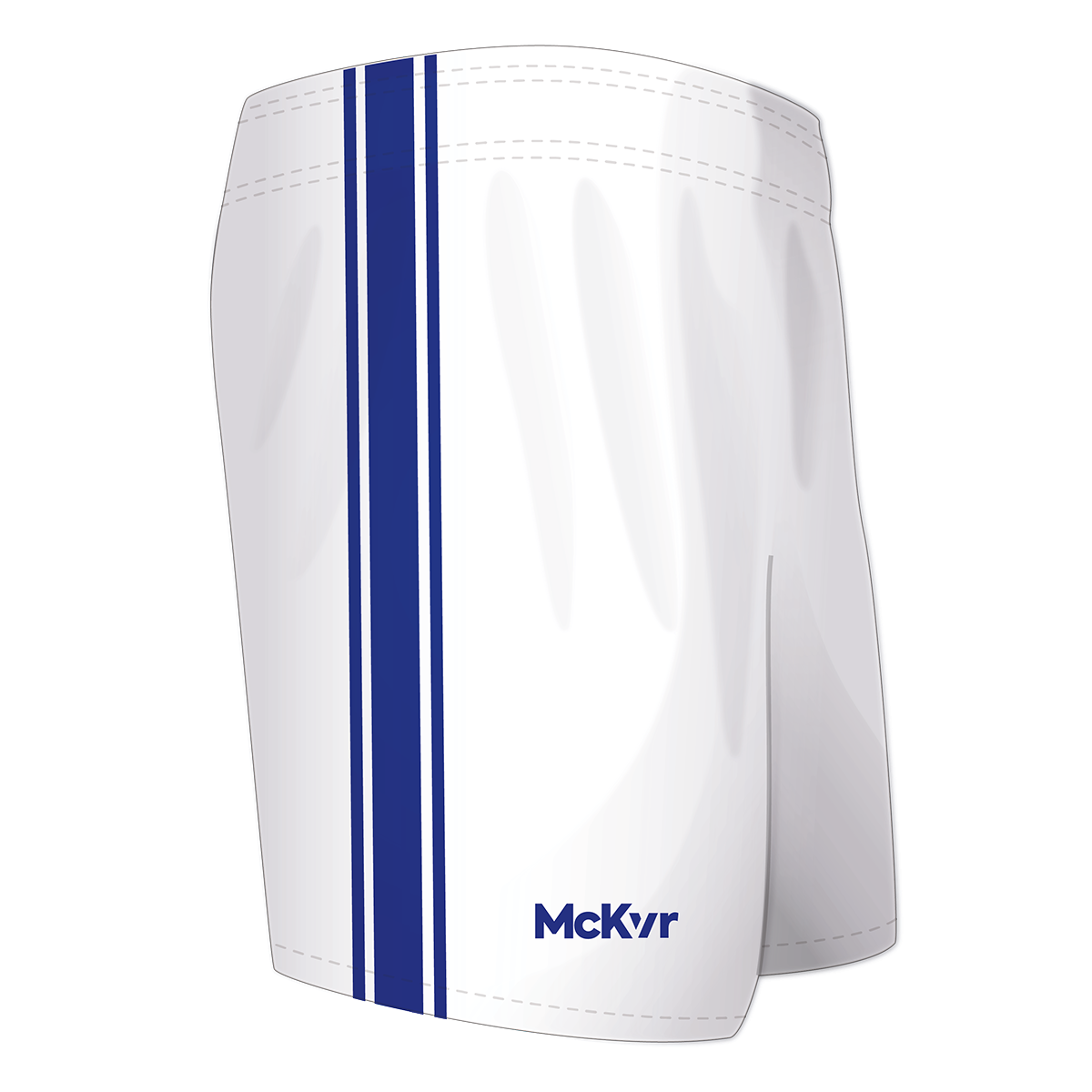 Mc Keever Breaffy GAA Official Playing Shorts - Adult - White/Royal