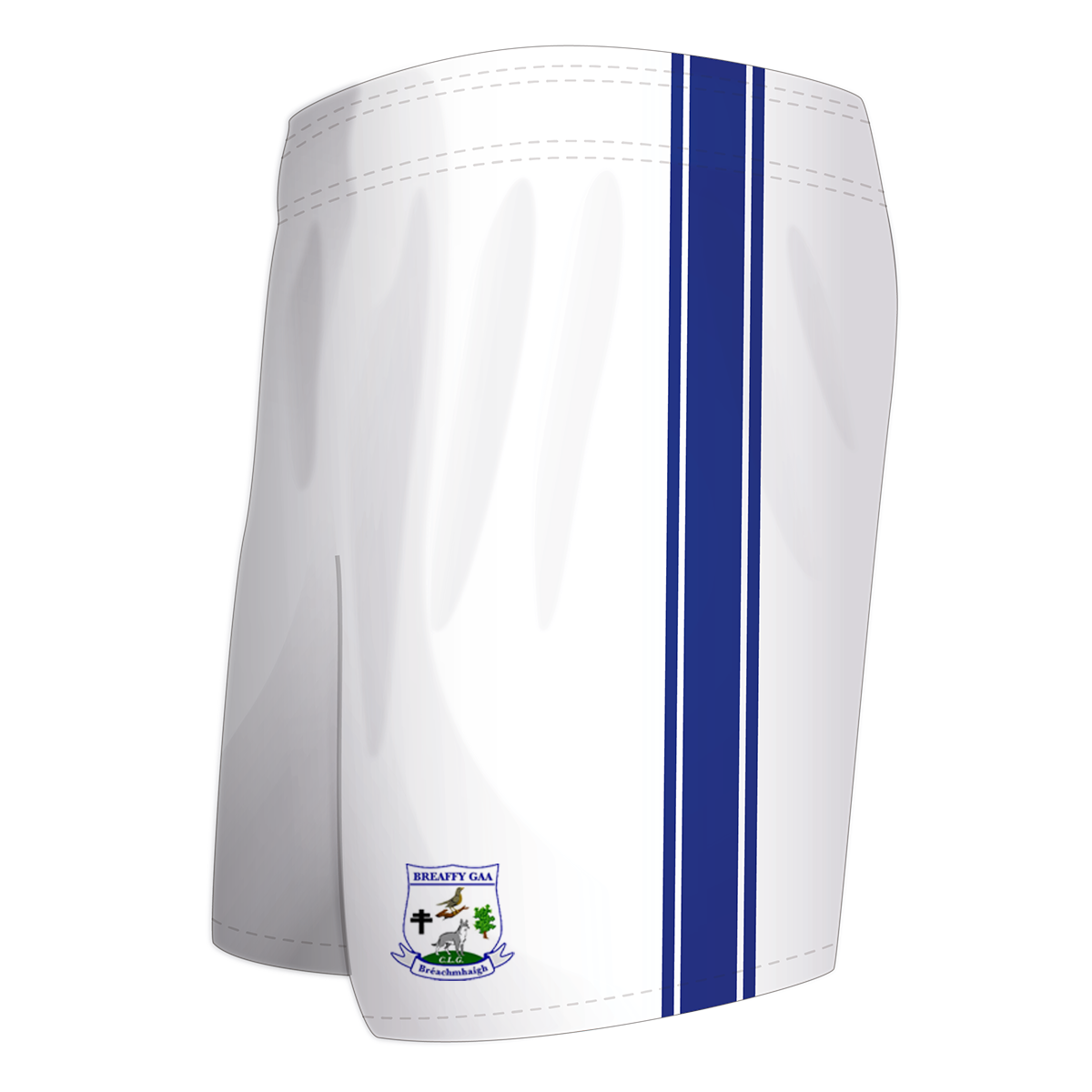 Mc Keever Breaffy GAA Official Playing Shorts - Adult - White/Royal