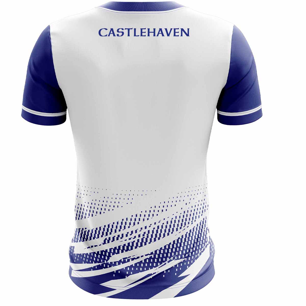 Mc Keever Castlehaven GAA Training Jersey - Adult - White/Blue Player Fit