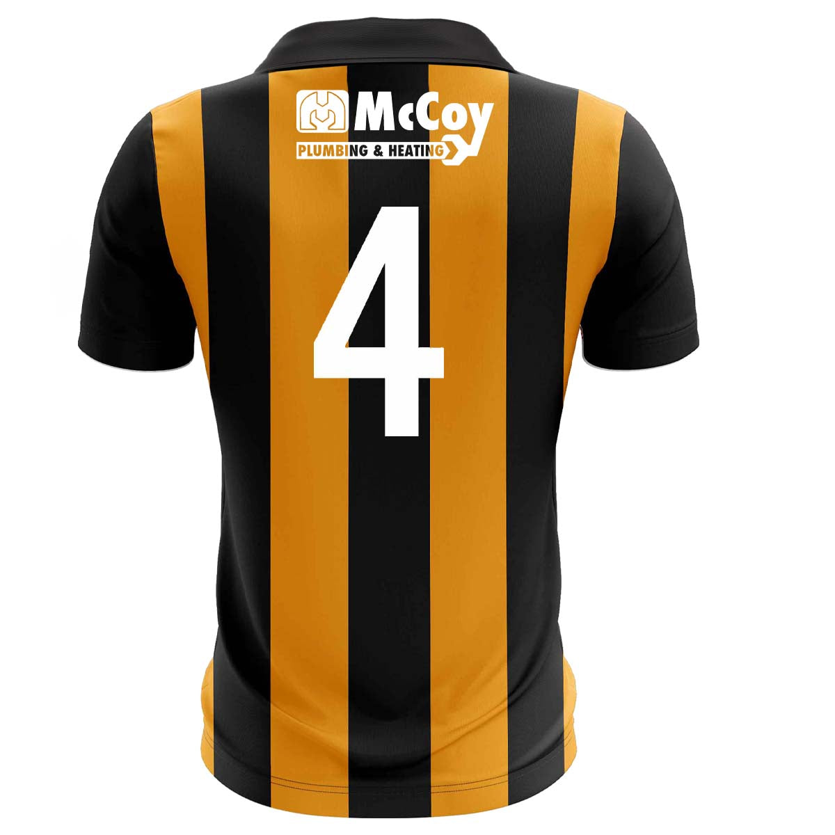 Mc Keever Crossmaglen Rangers GAC Numbered U12 Playing Jersey - Youth - Black/Amber