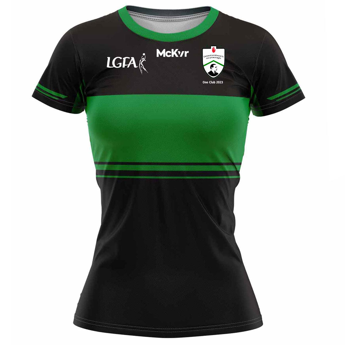 Mc Keever Fintona Pearses LGFA Training Jersey - Youth - Black/Green