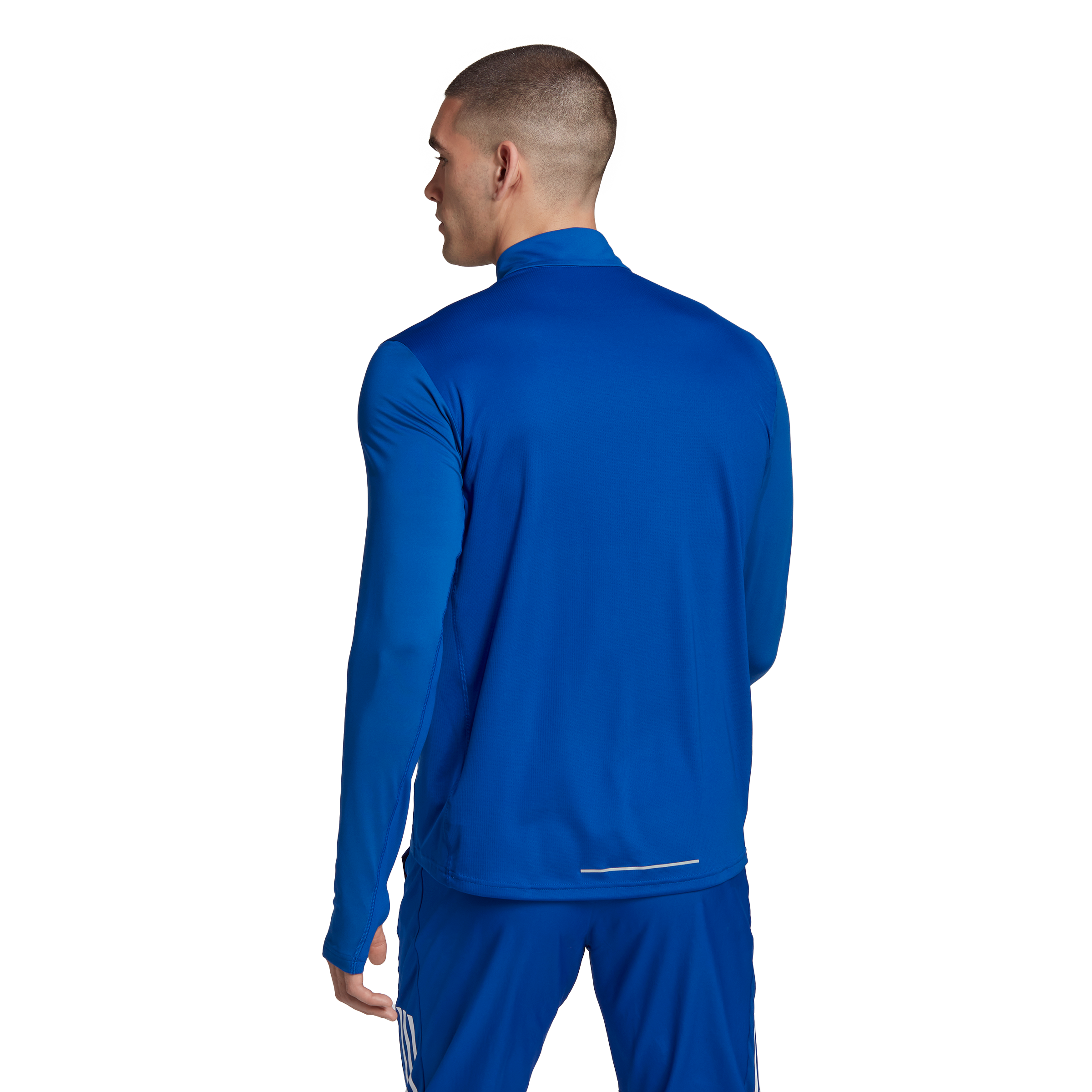 adidas Own The Run 1/2 Zip Long Sleeve Top - Mens - Royal Blue