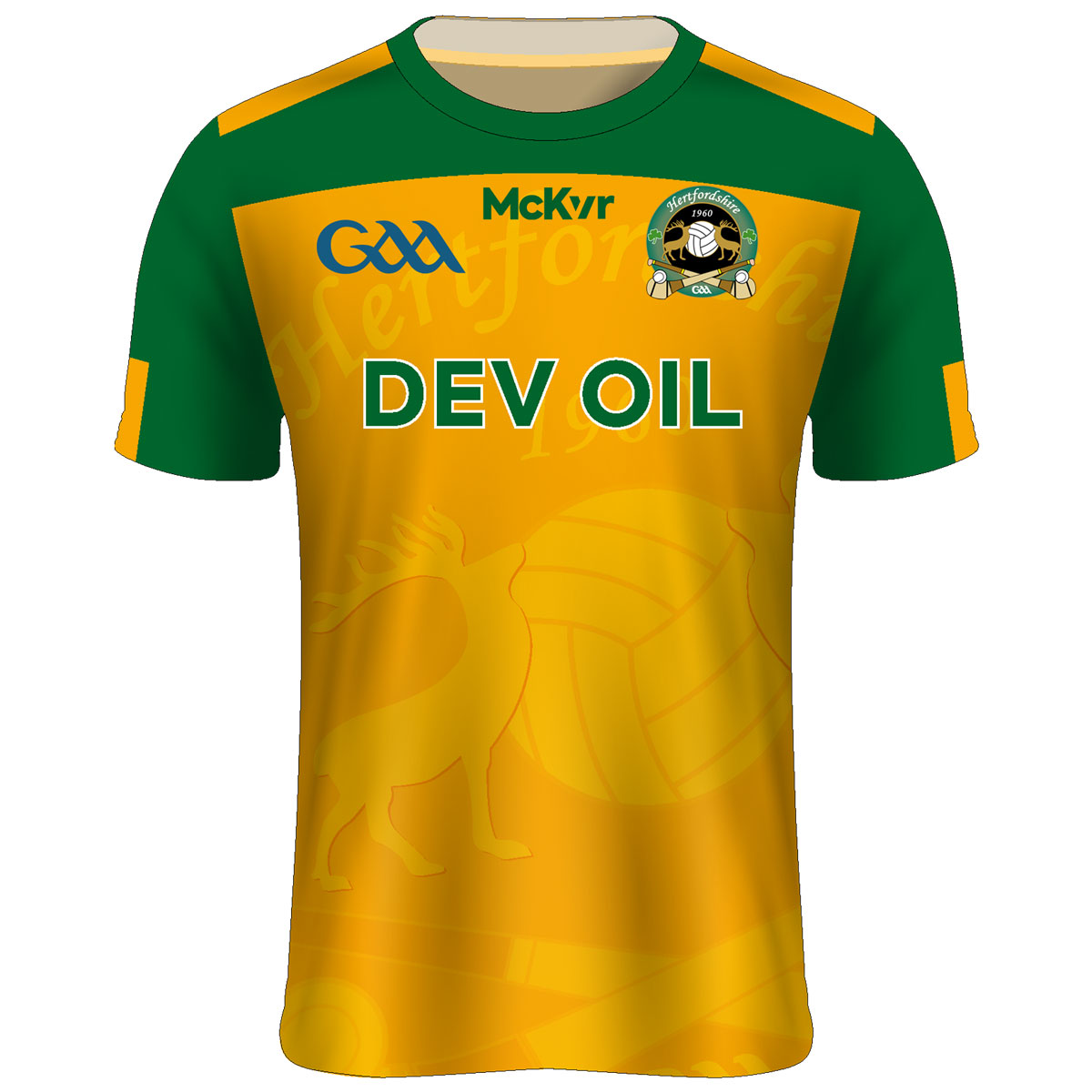 Mc Keever Hertfordshire GAA Playing Jersey - Adult - Amber
